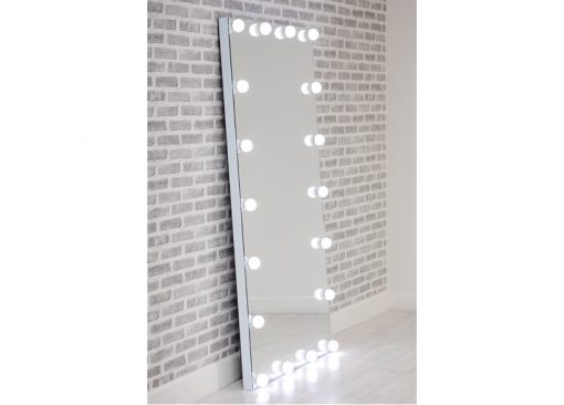 Hollywood Floor Mirror With Lights
